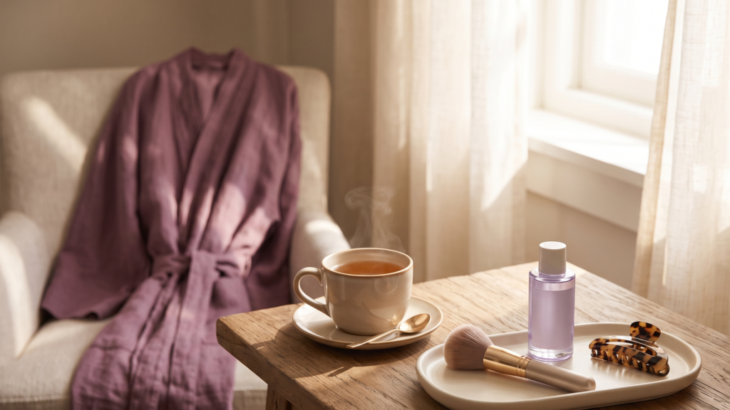 low-pressure beauty care for a slow morning