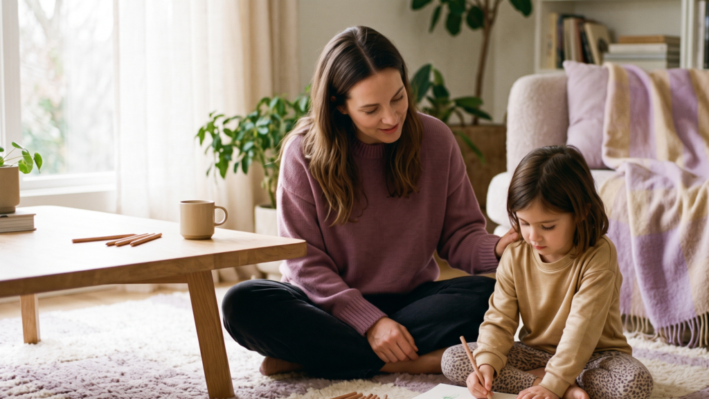 gentle parenting support while a mother is carrying invisible emotional work