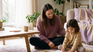 gentle parenting support while a mother is carrying invisible emotional work