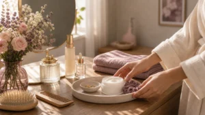 calm vanity reset for a clearer morning