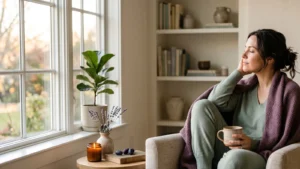 calming self-care routine