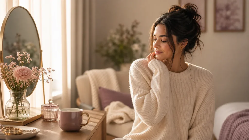 soft and beautiful confidence without perfection pressure