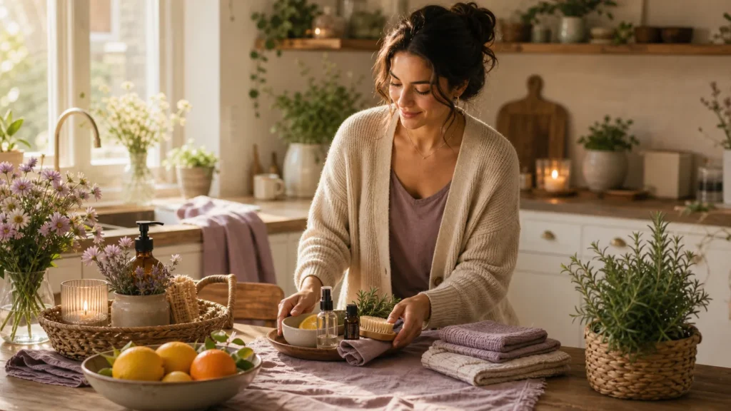 Warm editorial home-care scene for a long family weekend