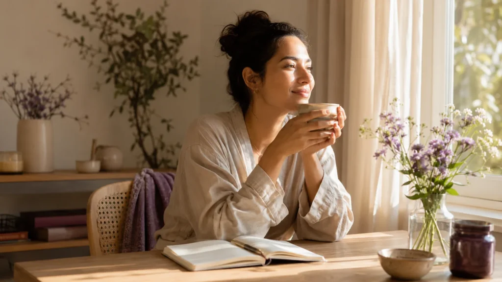calming self-care routine