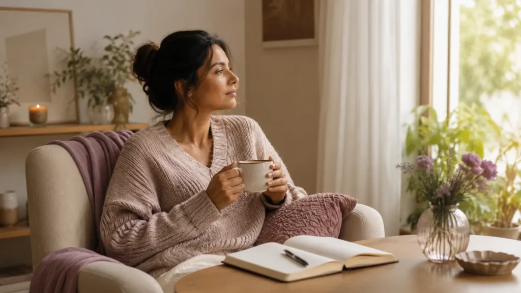 calming self-care routine
