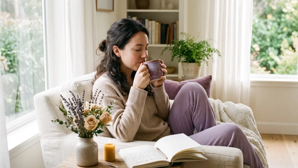 calming self-care routine