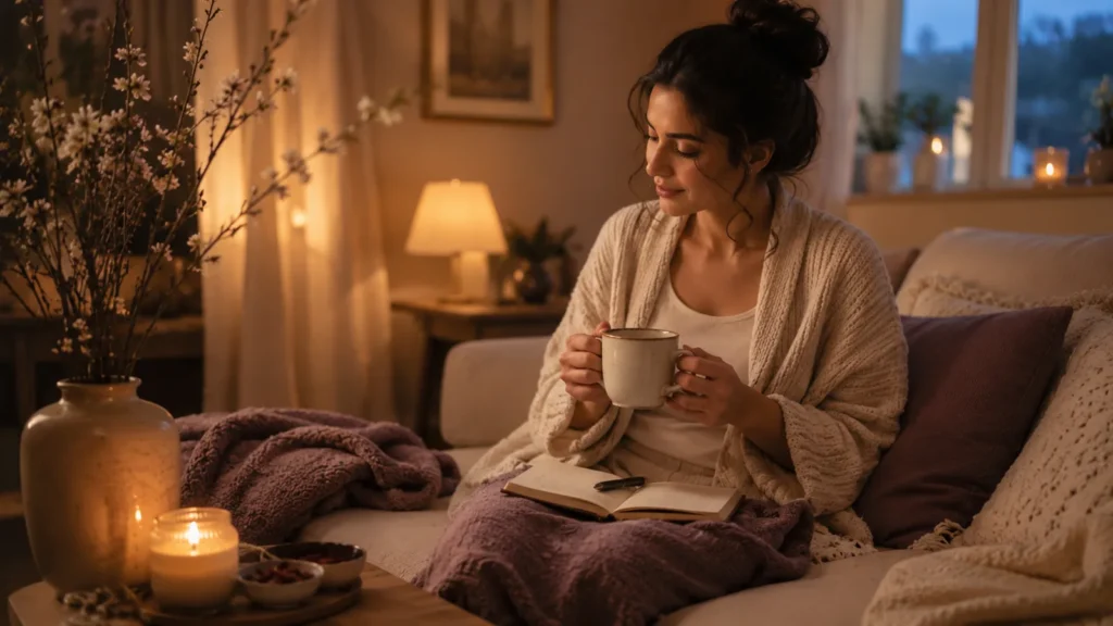 calming self-care routine