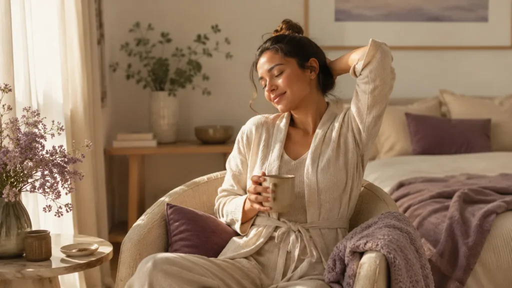 calming self-care routine