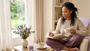 calming self-care routine